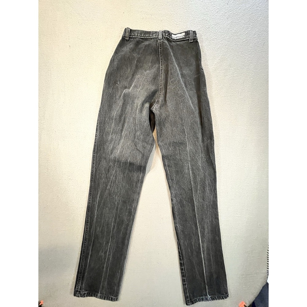 Vtg 1990s Rocky Mountain Womens 26/3 Black Gray Pleated High Rise Jeans USA - Picture 11 of 14